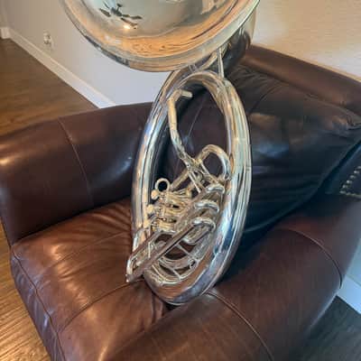 Eastman EPH495 Silver Bb Sousaphone - with Neck, Bits, and Case image 4