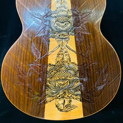 Blueberry Double Neck Acoustic & Electric Guitar -  Handmade with Seymour Duncan Pickups Built to Order in 90 Days image 6