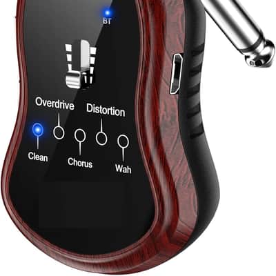 Guitar Headphone Amp,Micro Electric Guitar Headphone Amp for Electric Guitar&Bass Rechargeable Bass Headphone Amplifier for Practice with 5 Effects image 3