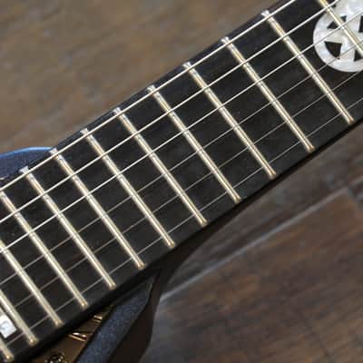 2018 ESP LTD STATIC-600V Wayne Static X Electric Guitar Flying V Gun Metal Blue + Gig Bag image 7
