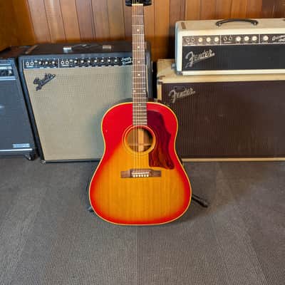 Gibson J-45 Slope Shoulder Dreadnought Acoustic Guitar w/Case - Cherry Sunburst (1967) image 1