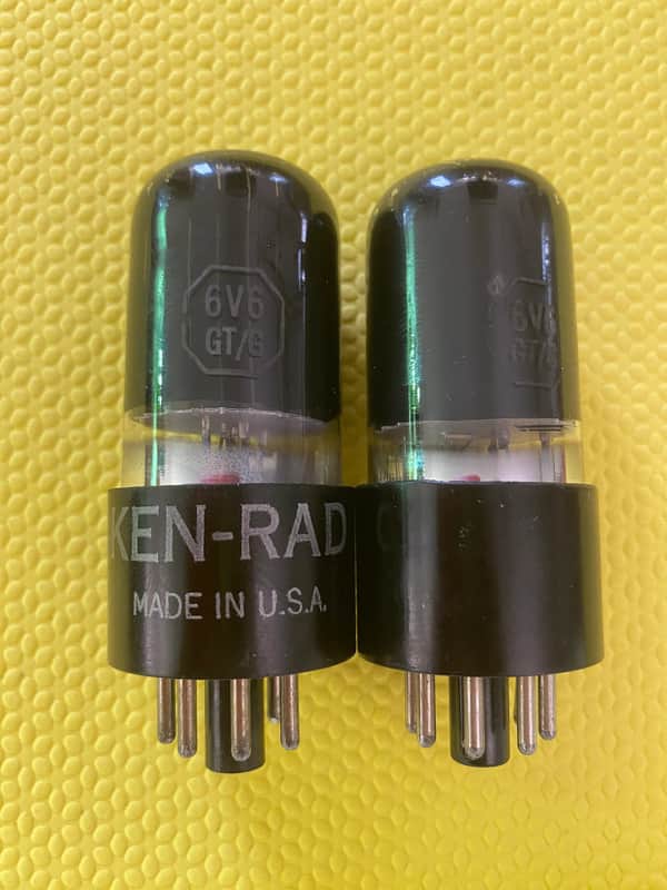 Matched Pair Ken-Rad 6V6 6V6GT Vacuum Tubes Valves image 1