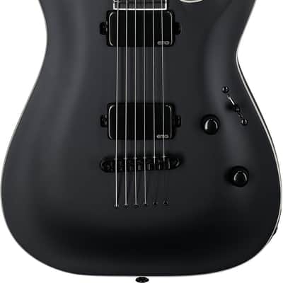 ESP LTD MH-1000B Baritone Electric Guitar, Black Satin, Open Box (Very Good) image 2