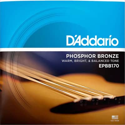 D'Addario EPBB170 Regular Light Phosphor Bronze 4-String Acoustic Bass Strings, 45-100 Long Scale image 1