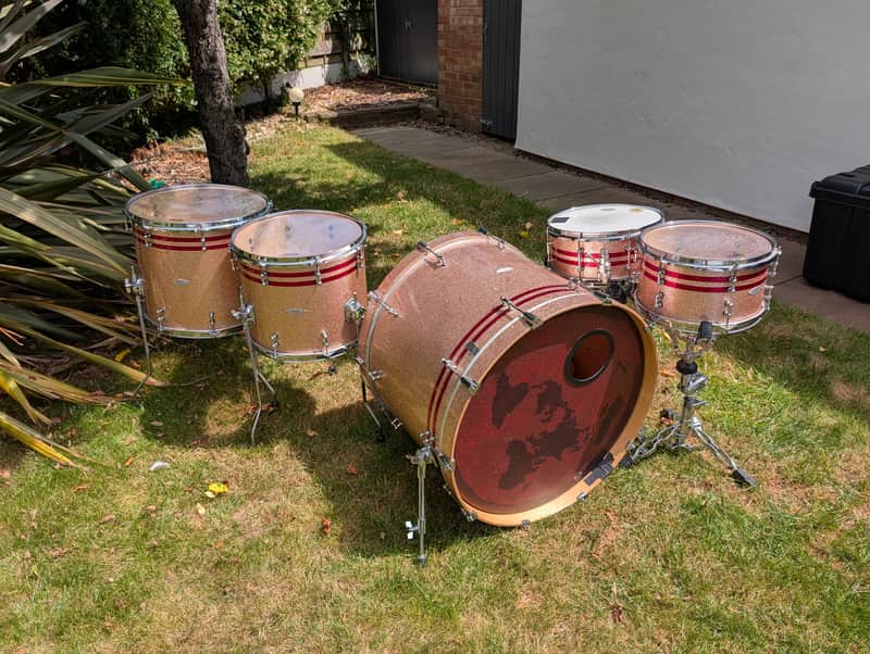 C&C Custom Drum Set. Shed Seven main drum kit from late 2000s to 2021 image 1