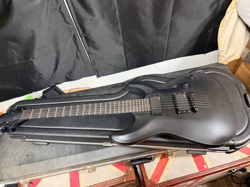 Schecter C-1 Platinum Blackout Satin Black Electric Guitar image 1
