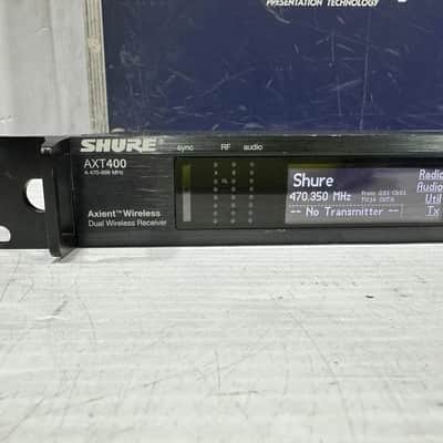 Shure AXT400 A 470-698MHz Dual Wireless Receiver W/ (2) AXT200 SM86 #17664 (THS) image 17
