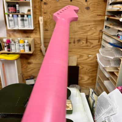 Warmoth Jazzmaster/ Flamed Maple Body & Neck “Pink Set” image 16
