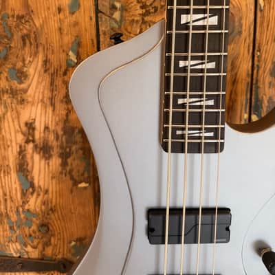 ESP LTD JC-4 John Campbell Streamer Bass – Dark Grey Metallic Satin image 5