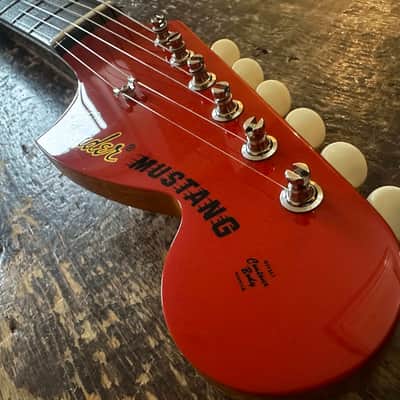 Fender Mustang 1973 RI Competiton Edition Fiesta Red w/ Matching Headstock MIJ 2012 Japan image 7