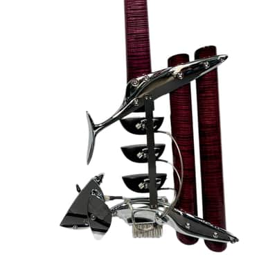 Teuffel Birdfish Prodigy 2021 Aubergine / Ebony w/ secondary tone bars & pickups. MINT. (Authorized Dealer) image 9