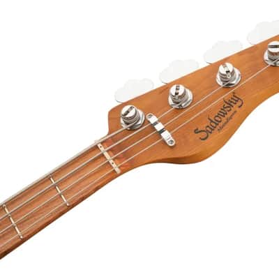 Sadowsky MetroExpress 24-Fret Modern Bass, Morado Fingerboard, 4-String - Solid Silver Metallic High Polish image 7