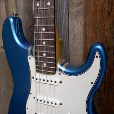 Keith Holland Custom S-ANS #1319 - Ocean Turquoise Metallic Nitro w/ "Z-28" Gold Stripe with Hard Case image 7