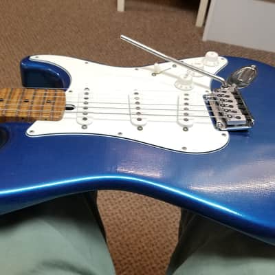 used 2019 Suhr Classic S Antique Custom with Roasted Flame Maple Neck in Lake Placid Blue, Very Good Condition with Gig Bag image 12