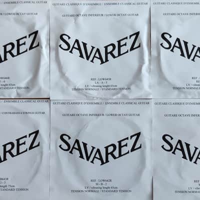 Savarez LOW640R Lower Octave NT Guitar Strings (650mm scale), Full set - NEW image 1