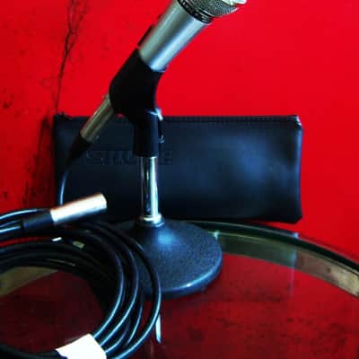 Vintage 1970's Shure 588SB dynamic cardioid microphone w accessories Low Z JOKER # 2 image 1