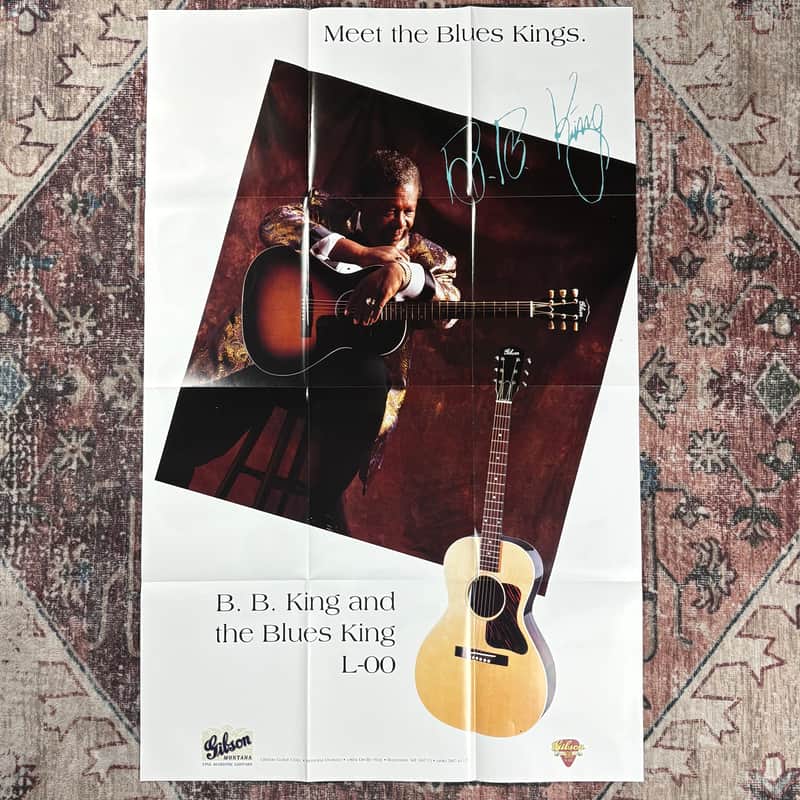 1994 Gibson BB KING Meet the Blues King Double-Sided Poster! E5 image 1