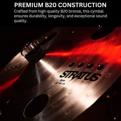 Sabian 18" Stratus Zero Crash Cymbal – B20 Bronze – Natural Finish – Brand New image 8