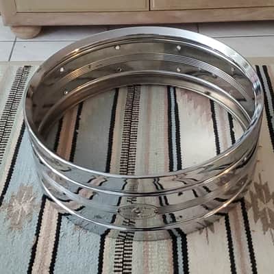 CLEAN! 1960s ROGERS DYNASONIC SNARE SHELL COB with Both BADGES!  CHROME over BRASS One Owner! *LOW SERIAL NUMBER *VINTAGE image 4