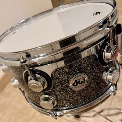 DW Drums Component Drum Rack Tom Custom Made- Maple/Mahogany 2024 - Black Galaxy FinishPly 12”x7” Accepting Offers! image 3
