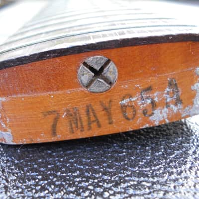 Rare Lefty! 1965 Fender Jazz Bass Neck With Tuners, Matching White Head Stock! 100% Original image 9
