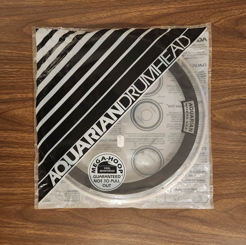 NOS Aquarian Classic Clear 12" Tom Drum Head CC-12 IN SEALED FACTORY BAG image 1