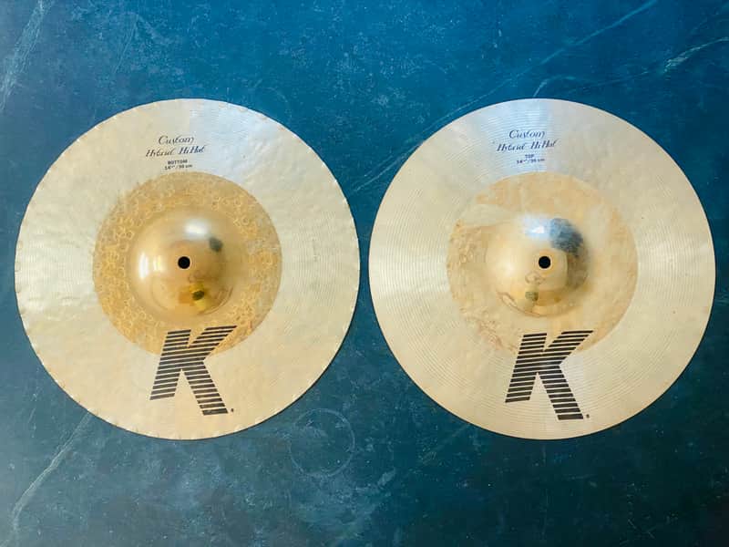 Zildjian 14.25" K Custom Hybrid Hi-Hat Cymbals (Pair) 2008 - Present - Traditional / Brilliant image 1