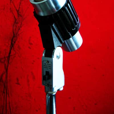 Vintage RARE 1960's Aiwa 99-4547 dynamic cardioid microphone High Z w stand Olson Monarch Lafayette prop display repair image 7