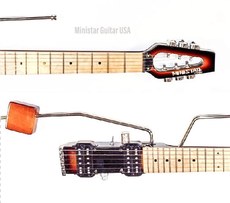 Original South Korean Ministar Lestar Travel Guitar Built in Headset Amp Gibson Scale image 1