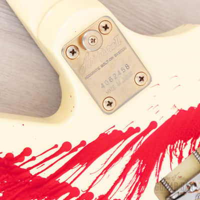 1984 Aria Pro II ZZ Custom Bloody White w/ Gold Hardware & Floyd, Japan Matsumoku image 14