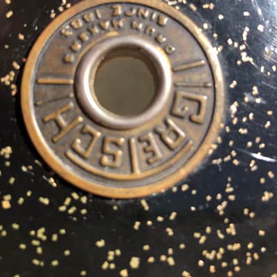 Ultra-rare Gretsch Bass Drum  Anniversary Black Sparkle 1958  22” image 3