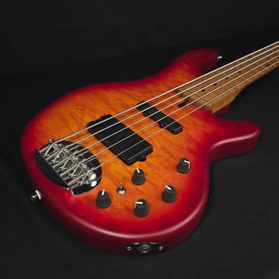 Lakland Skyline 55-02 Deluxe Satin Cherry Burst 5-String Bass image 1