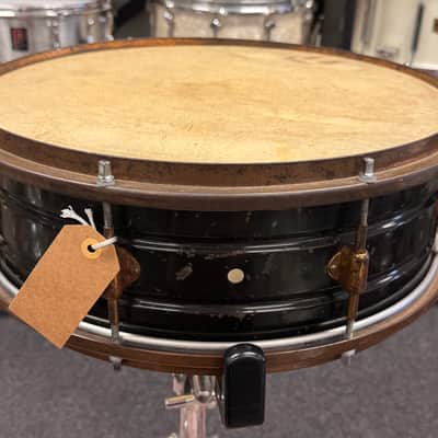 14" x 5" Leedy 1924 Multi Black Enamel / Nobby Gold (Presto strainer) - VIDEO image 2