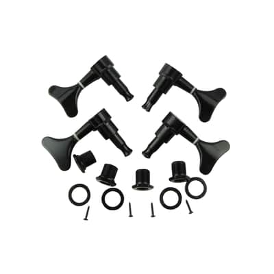 Musiclily 2+2 Set Electric Bass Sealed String Tuning Pegs Keys Machines Heads Tuners,Black image 1