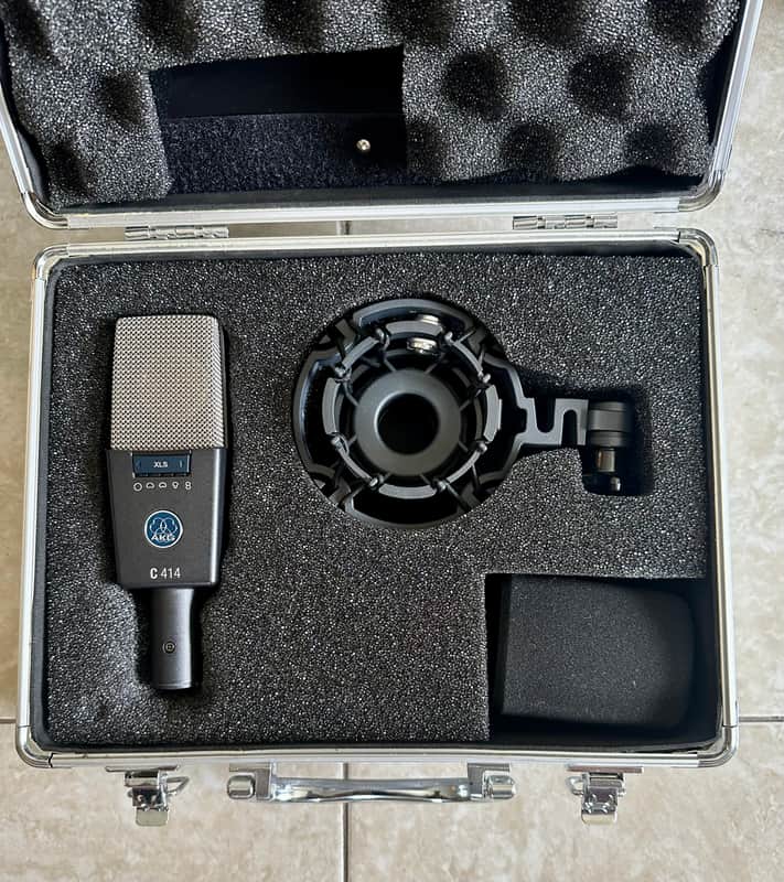 AKG C414 XLS Large Diaphragm Multipattern Condenser Microphone w/ Original Case & Shock Mount image 1