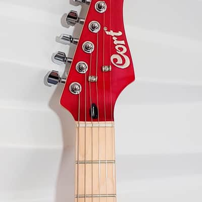 Cort G250DX Double Cutaway Trans Red Electric Guitar w/Custom Pickguard & Armrest! image 5