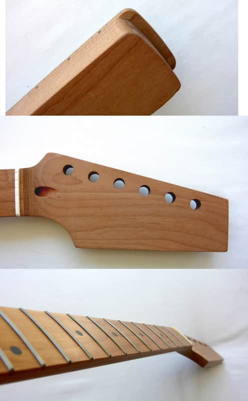 Roasted PADDLE-Head STRAT Neck /Unfinished/ 22 Medium JUMBO/ STRATOCASTER /w/Warmoth Nut (Fender) image 1