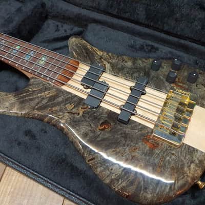 2018 Spector USA NS-5XL 5 String Electric Bass Mastergrade Buckeye Burl Top image 3