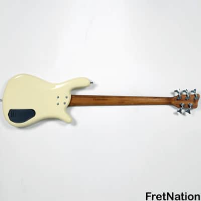 Warwick GPS Streamer LX 5-String Bass Creme White Lefty Left-Handed Gig-Bag 9.72 Pounds #9373-21 image 17