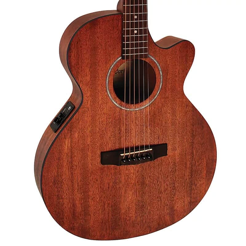 Cort SFXMEMOP All Mahogany Body Venetian Cutaway 6-String Acoustic-Electric Guitar image 1