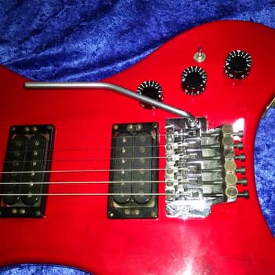 1983 Kramer Floyd Rose Model Non-Tilt Neck Trans Red W/Original Hard Case image 4