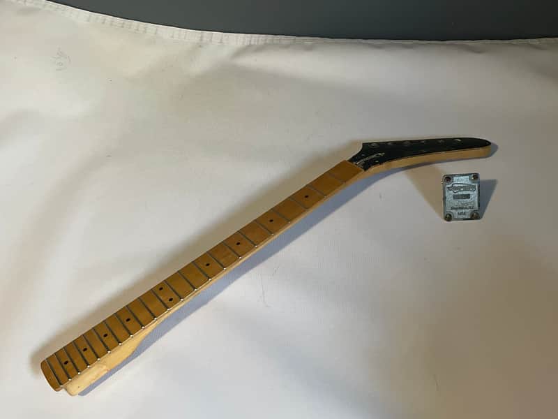 1985 Kramer USA Banana Maple Fretboard Guitar Neck Floyd Ready 22 Frets Dot Inlay w/ Neckplate (Non Scarf) Bild 1