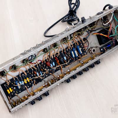 1966 Fender Vibrolux Reverb Black Panel Vintage Tube Amp w/ Jensen C10N, Ftsw image 12