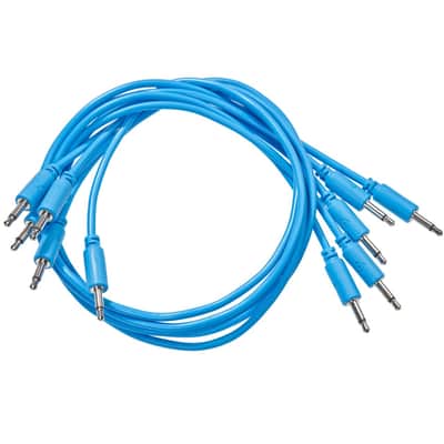 Black Market Modular Eurorack Patch Cables (25cm - Blue - 5 Pack) image 2