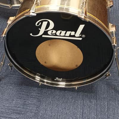1990s Pearl Export Shell Pack in Brushed Steel – 22″,12″,13″ & 16″ image 3