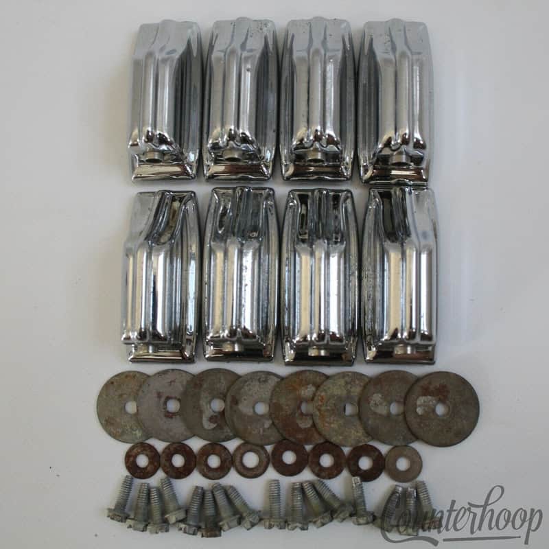 Rogers 8x Beavertail Tom Drum Lugs Chrome Powertone/Holiday Cleveland-Dayton 60s image 1