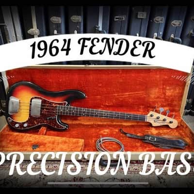 1964 Fender Precision Bass in amazing condition with original case and candy image 9