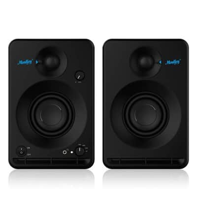3'' Studio Monitors Bookshelf Speaker (Pair) - 2.0 Stereo Powered Speakers Wooden Enclosure image 3