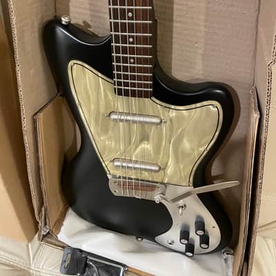 Mint NOS Danelectro Hornet Baritone — New Old Stock Dead on ‘67 Baritone Reissue — Factory Black, Jazzmaster Style image 7