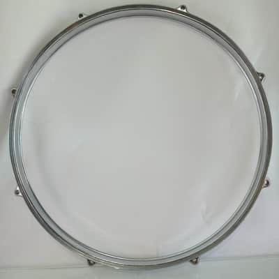 Premier 14" Die-Cast Snare Drum/Floor Tom Batter Rim/Hoop Chrome 8-Lug UK 50-60s image 6